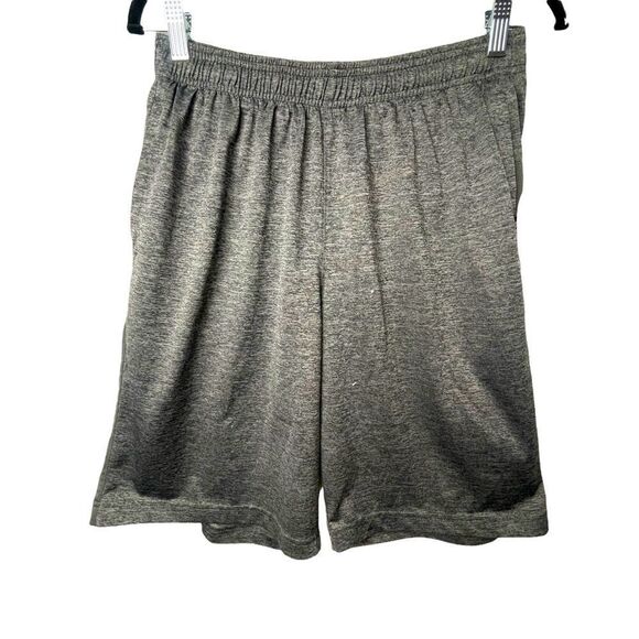 PONY Solid Gray Elastic Waist Band Active Shorts with pockets Polyester size L - Picture 1 of 12
